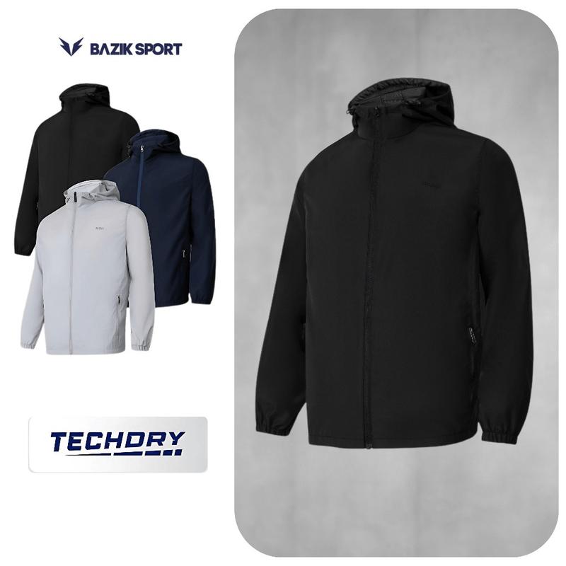 Áo Khoác Gió Nam BAZIK TechDry Thể Thao 1 Lớp Siêu Nhẹ, Thoải Mái Vận Động, Đi Làm, Đi Chơi, Jacket Menswear