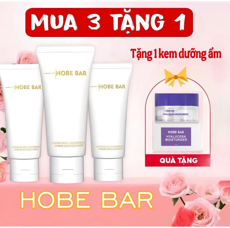   Mua 3 Tặng 1  Combo 3 Tuýp Sữa Rửa Mặt Hobe Bar 50ml - Tặng 1 Kem Dưỡng Ẩm Hobe Bar Dưỡng Ẩm Da tẩy tế  bào chết trị mụn sáng  da sữa  rửa  mặt  và  tẩy  tế  bào  chết sữa  rửa  mặt  trị  mụn  sáng  da sữa  rửa  mặt  hobe  bar kem  dưỡng  ẩm 