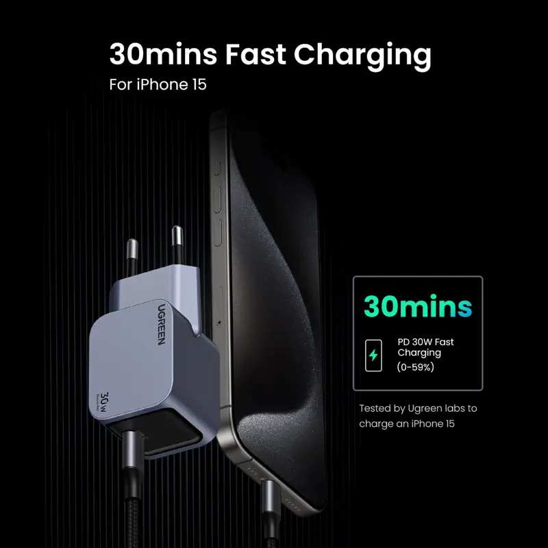 UGREEN Kepala Charger Fast Charging 30W 25W 20W 10W for iPhone 16 15 14 13 12 11 XR XS X 8 7 6 Pro Max Plus 3