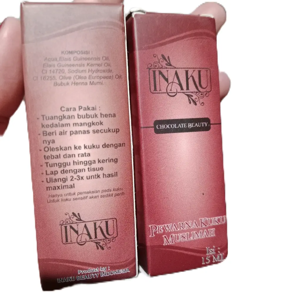 Kutek Inaku Henna untuk Menjaga Kesehatan  NailKuku - Pewarna  ready warna choco