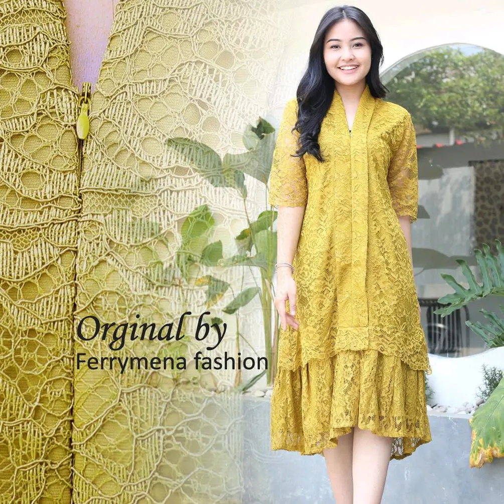 Kebaya Moderen Kebaya Drees Catrin baju natal Dress Wanita Panjang Pesta Kondangan Wisuda Brokat rok kebaya