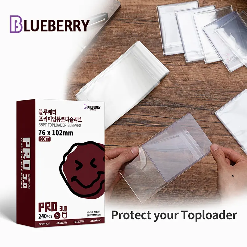 240pcs BERYFAM Toploader Sleeves Resealable Team Bags Card Sleeves for 35PT  TopLoader Cards High Clarity TCG Fits Semi Rigid Sleeves Blueberry Series -  TikTok Shop Philippines