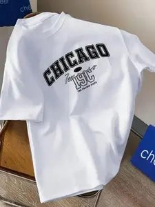 T-shirt Unisex Katun Combed 30s Premium Baju Kaos Distro Motif Chicago The Prairie State Simple Print