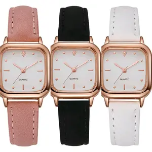 Jam tangan analog wanita kotak elegan fashion kekinian