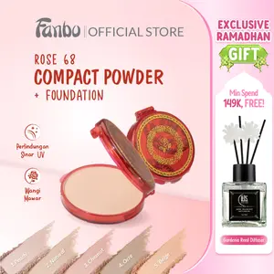 Fanbo Rose 68 Pancake Compact Powder - Mengandung Zink Oxide membantu melindungi kulit -  Harum Khas Mawar