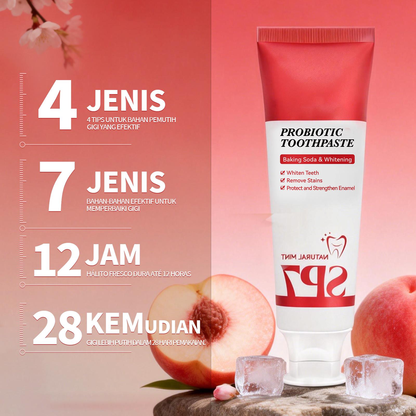 【Pengiriman acak merah biru】Pro Pasta Gigi Pemutih Baking Soda Plus Mint Alami 120g, BPOM, Menghilangkan plak gigi, Melindungi dari gigi berlubang, Merawat gigi, Menyegarkan napas. [BISA COD]