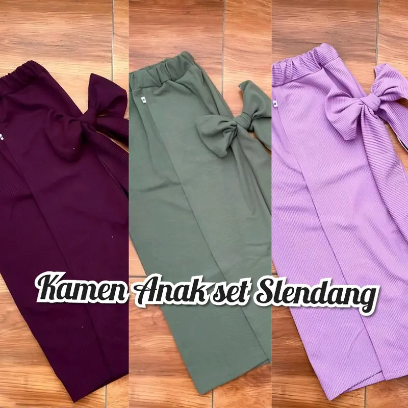 Kamen knit anak/Set selendang/Kamen jadi anak Sd Rok 0