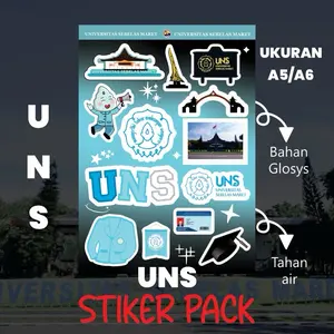 STIKER PACK KAMPUS bahan glosy tahan air ukuran a6/a5