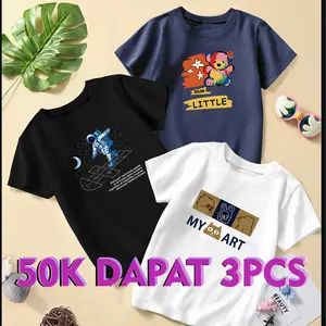 BUNDLES 3PCS KAOS ANAK ANAK BERMOTIF HANYA 50K