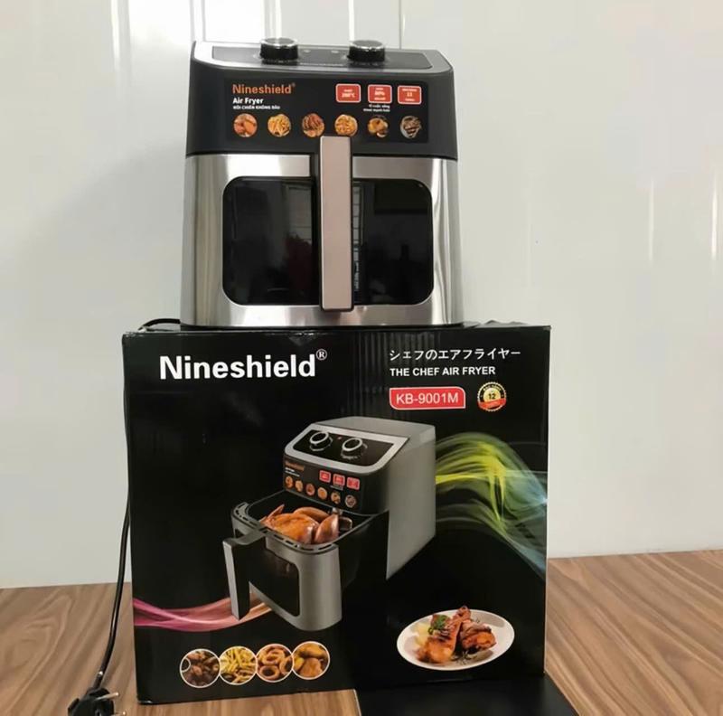 [ Deal Độc Quyền Nhung Nghiền Ăn ] Nồi chiên không dầu 15L Nineshield KB- 9001M công suất 1800W màn hình điện tử 8 chức năng BH-12 tháng 2