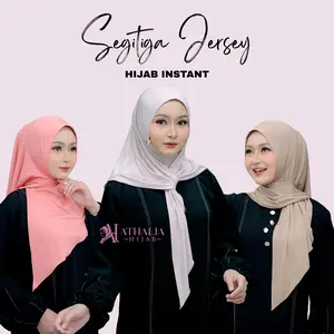 ATHALIA HIJAB - Segitiga Oval Instan Jersey All Size