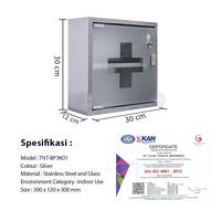 Gambar Kotak P3K / Lemari Obat Besi Kaca Stainless 30 x 30 x 12 cm Tonata / TNT-BP3K01 / Kotak P3K Besi Kaca Stainless 30 x 30 x 12 cm / Lemari Obat P3K Stainless 30 x 30 x 12 cm / Kotak Obat P3K Besi Kaca / Box P3K Stainless Ukuran 30 x 30 x 12 cm dari Tonata Indonesia Kab. Tangerang 2 Tokopedia