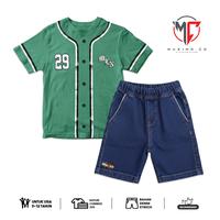 Gambar MAXIMO.CO Setelan Anak Laki Laki Mobil Van Merah & Celana JEans Pendek Usia 3-12 Tahun Fashion Anak - Red Kombi Car + Denim Pendek, Set M (3-4 Tahun) BB (10-15kg) dari Maximo Clothing Store Kab. Bandung 3 Tokopedia