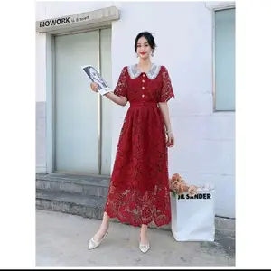 Dress/Gaun Wanita Bahan Brukat BKK Premium