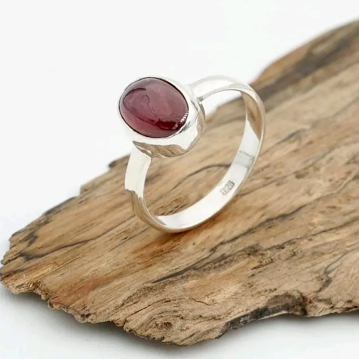 Cincin Wanita Ruby Mozambique Perak Asli 925 Mozalia 6