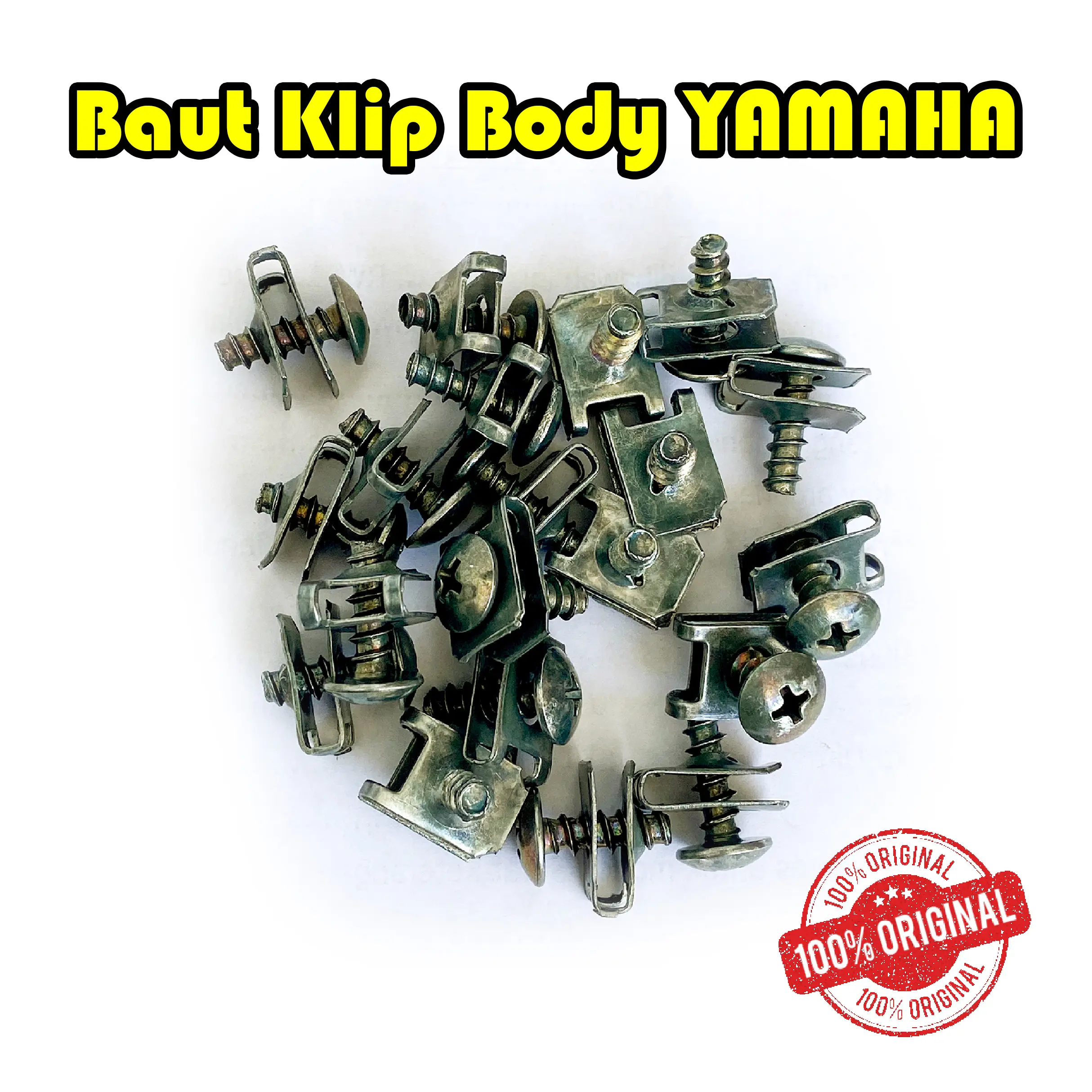 Promo !! 10, 20, 30, 50, 100 pcs Baut Klip Body Motor Yamaha NMAX Aerox Mio Nuvo Jupiter Vega R dll