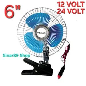 Kipas Angin Mobil 12 Volt 6 inch / Kipas Angin Mobil 24 Volt 6 inch VISALUX Model Kipas Jepit