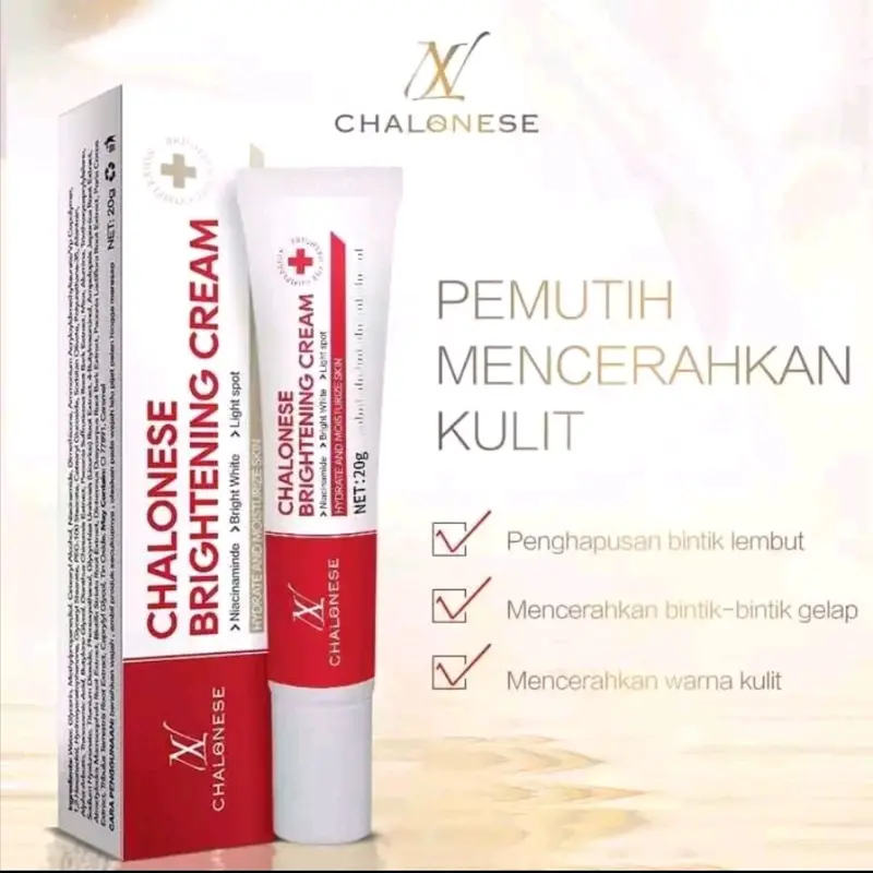 CHALONESE Cream Whitening  and Freckle removal krim pemutih dan menghilang kan flek 0