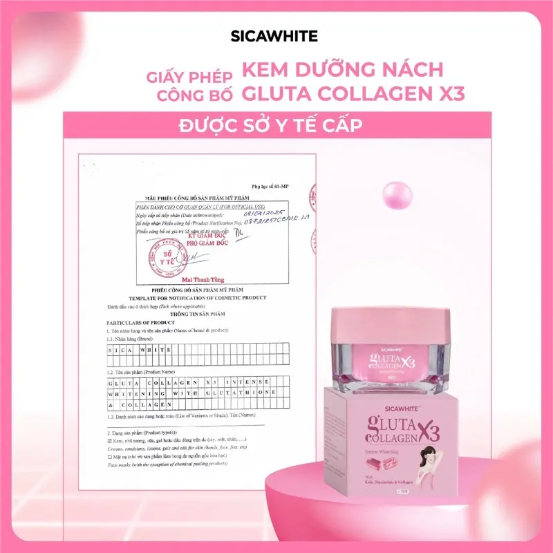 [H65] - Kem Hỗ Trợ Giảm Thâm GLUTA COLLAGEN X3 - Kem Cải Thiện Sắc Tố Da Những Vùng Như Nách, Đầu Gối, Khuỷ Tay (10gr) 6