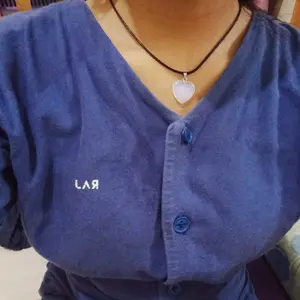 Kalung Liontin Love Batu Alam Asli Aksesoris Fashion Wanita Kalung Tali