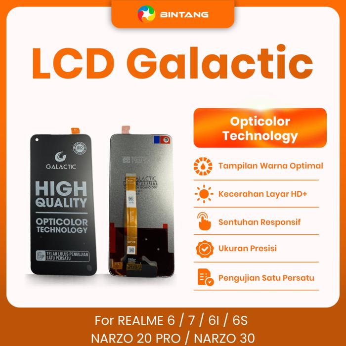 Gambar GALACTIC LCD Fullset Touchscreen For REALME 6 / 7 / 6I / 6S / NARZO 20 PRO / NARZO 30 dari Bintang Official Store Kota Tangerang Tokopedia