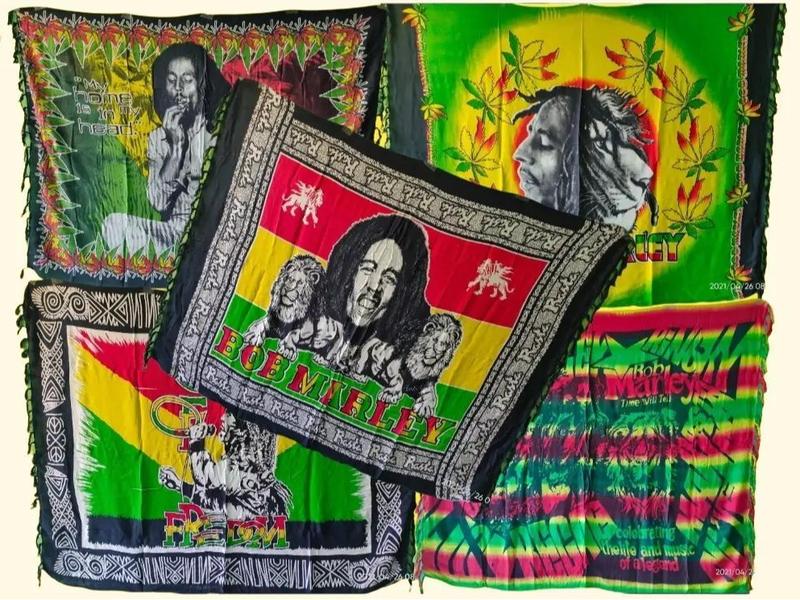 kain pantai motif regae rasta bob marley - Shop | Tokopedia