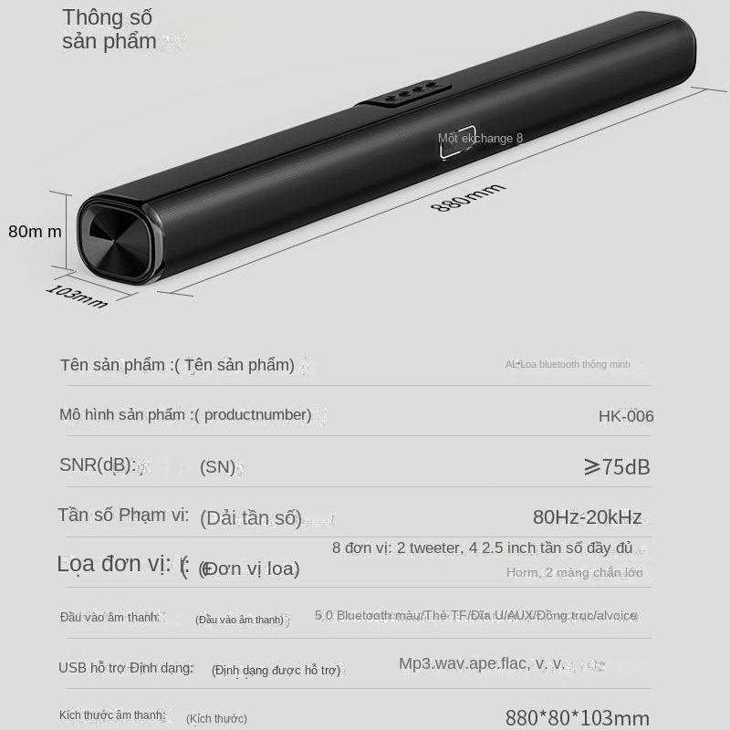 Loa Bluetooth không dây Kết Nối ổn định và nhanh chóng, 8 đơn vị âm thanh, Hiệu Ứng Âm Thanh Quanh 360 Độ, Đi Kèm Với Hai Micro, Thích Hợp Cho K Bài Hát, TV, Máy Tính Điện Thoại Di Động Âm Thanh Trực Tiếp, Âm Thanh hấp dẫn Để Nghe Nhạc Của Loa 7