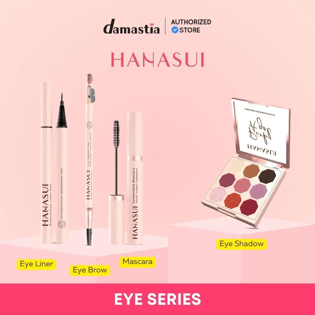 Hanasui Eye Makeup Series | Eyemazing Eyeshadow Palette | Eyebrowtiful Pencil | Eyetractive Liner Pen | Pensil Alis | Palet eyeshadow | BPOM