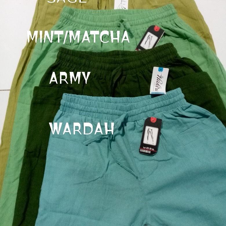 HARUKA PANTS LINEN CRINKEL SUPERJUMBO MUAT SAMPAI 100kg Wanita 6