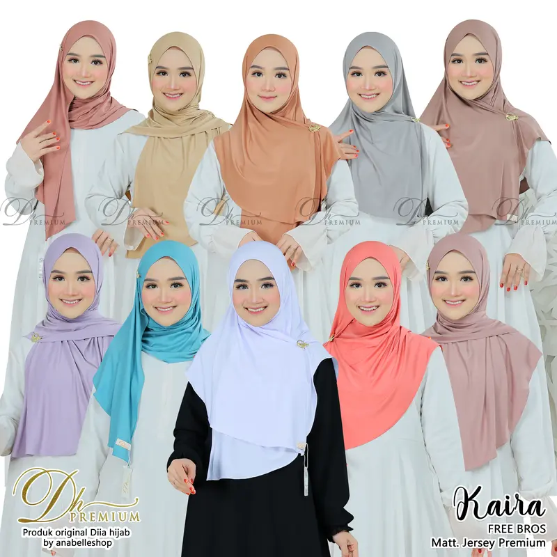 Diia Hijab -  Kerudung Daily Pashmina Bergo Kaira Hijab Instan Matt Jersy Premium Muslim 3