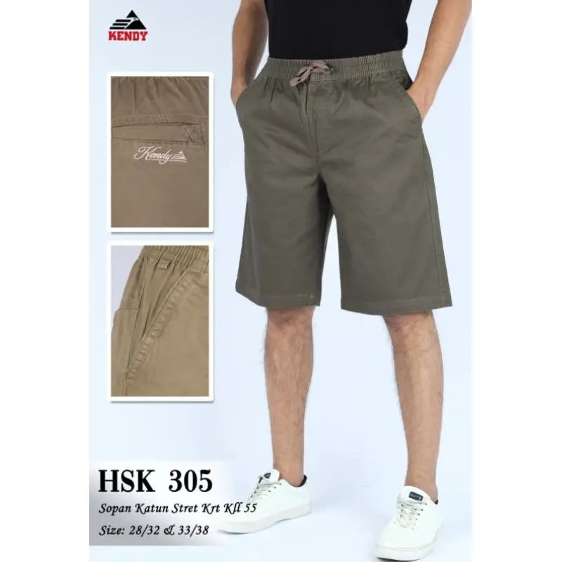 celana KENDY pendek polos pinggang karet 27-38 3