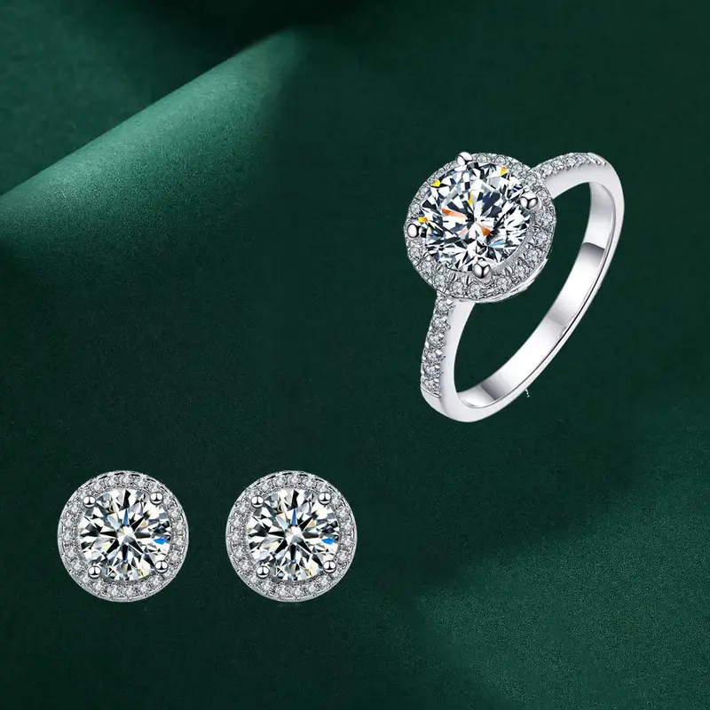 Pilihan Paket 2 Item free box Jewelery Paket Anting couple Elegan Cantik kombo 1 gram karat Carat Yang Elegan wanita Couple wedding Couple Pasangan Cowo Pria High Quality Grade VVS1 5A Store  Anti Karat Luntur Berubah Garansi 1 Tahun COD 03 6