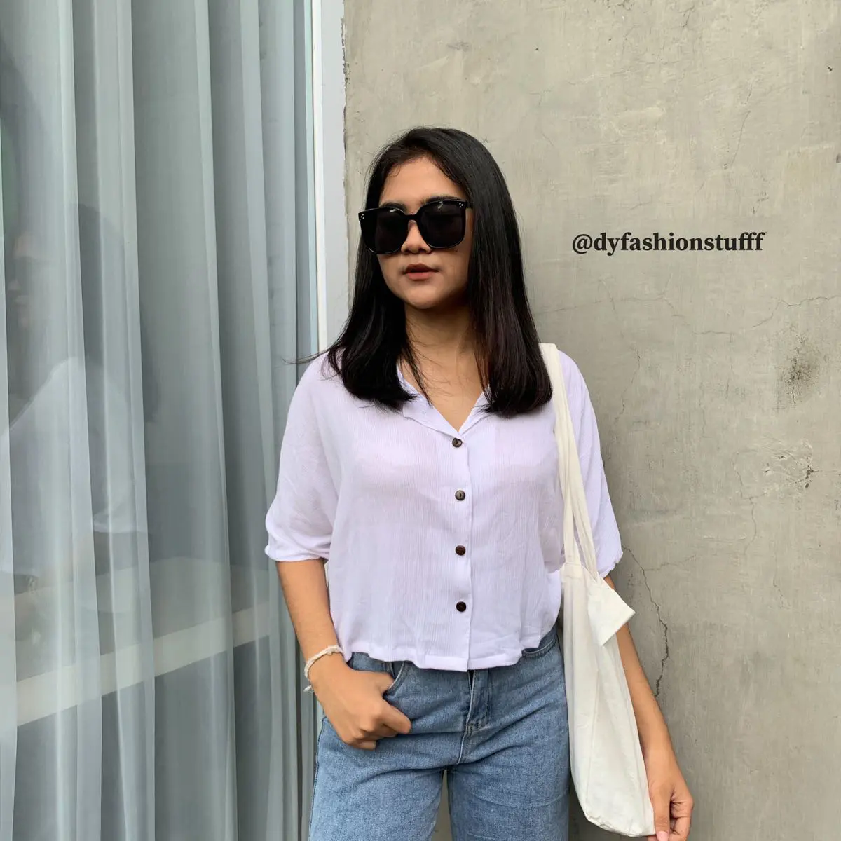[ Dyfashionstuff] Kemeja Krinkle Best Seller || Atasan Krinkle Wanita Polos Lengan Pendek