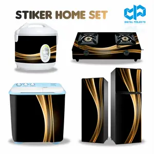 Digital Projects Sticker Premium Stiker Kulkas, Stiker Kompor, Stiker Mesin Cuci, Stiker Rice Cooker, Stiker Toilet, AC Kode : SET34