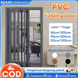 【Klik untuk Beli - Tampilkan Harga & Ukuran】Pintu Lipat Pvc Geser sunyi pintu kamar mandi Anti Karat Folding Door Tidak perlu pengeboran Mudah dipasang Bahan tebal Garansi 5 Tahun