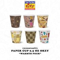 Gambar OKEY Paper Cup 6,5 Oz 1 Pack isi 50 Pcs Gelas Kertas Kopi Tahan Panas - 1 Pcs (Pembelian harus Kelipatan 50 Pcs) - Motif dari Kiky Stationery Kota Administrasi Jakarta Barat 2 Tokopedia