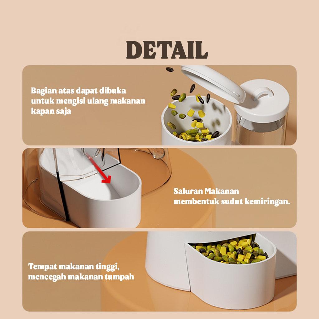 Pawsy Mart-Tempat Makan Minum Hamster F38 Dispenser Anabul Pet Feeder Otomatis 2IN1 Transparan dengan Indikator Level dan Bahan PP + PSU Pawsy Mart-Tempat Makan Minum Hamster F38 Dispenser Anabul Pet Feeder Otomatis 2IN1 Transparan dengan Indikator Level dan Bahan PP + PSU