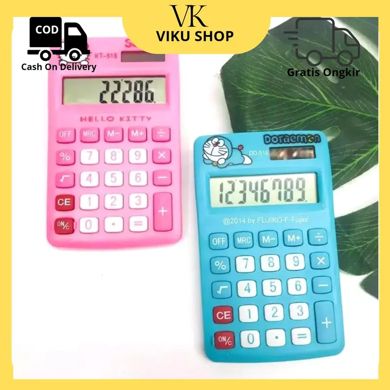 Kalkulator Karakter Mini Calculator Lucu Helloy Kitty Doraemon 0