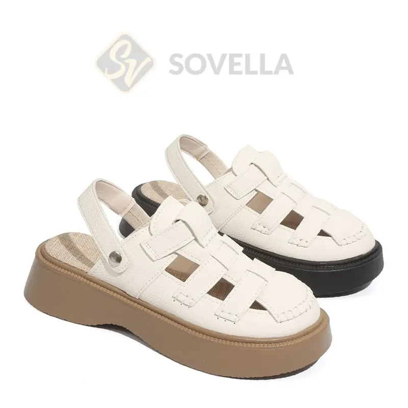 SOVELLA X POPSEA] Poppy Sandal Wanita Tali Hitam Putih Shop