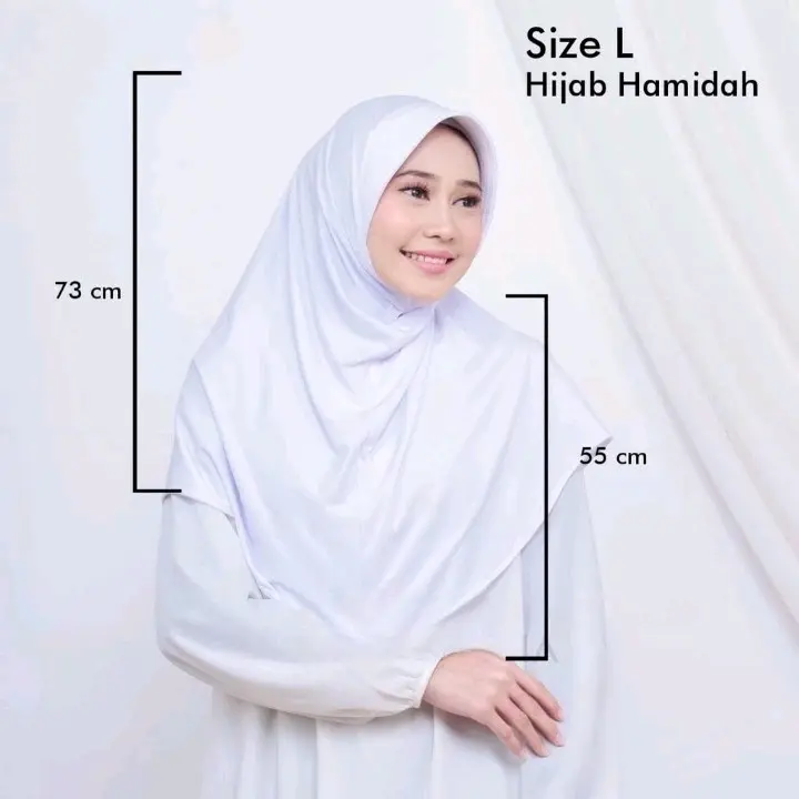 hijab instan oval/bergo oval/bergo hamidah Nutup dada/bergo oval instan(L) Kerudung Muslim Panjang