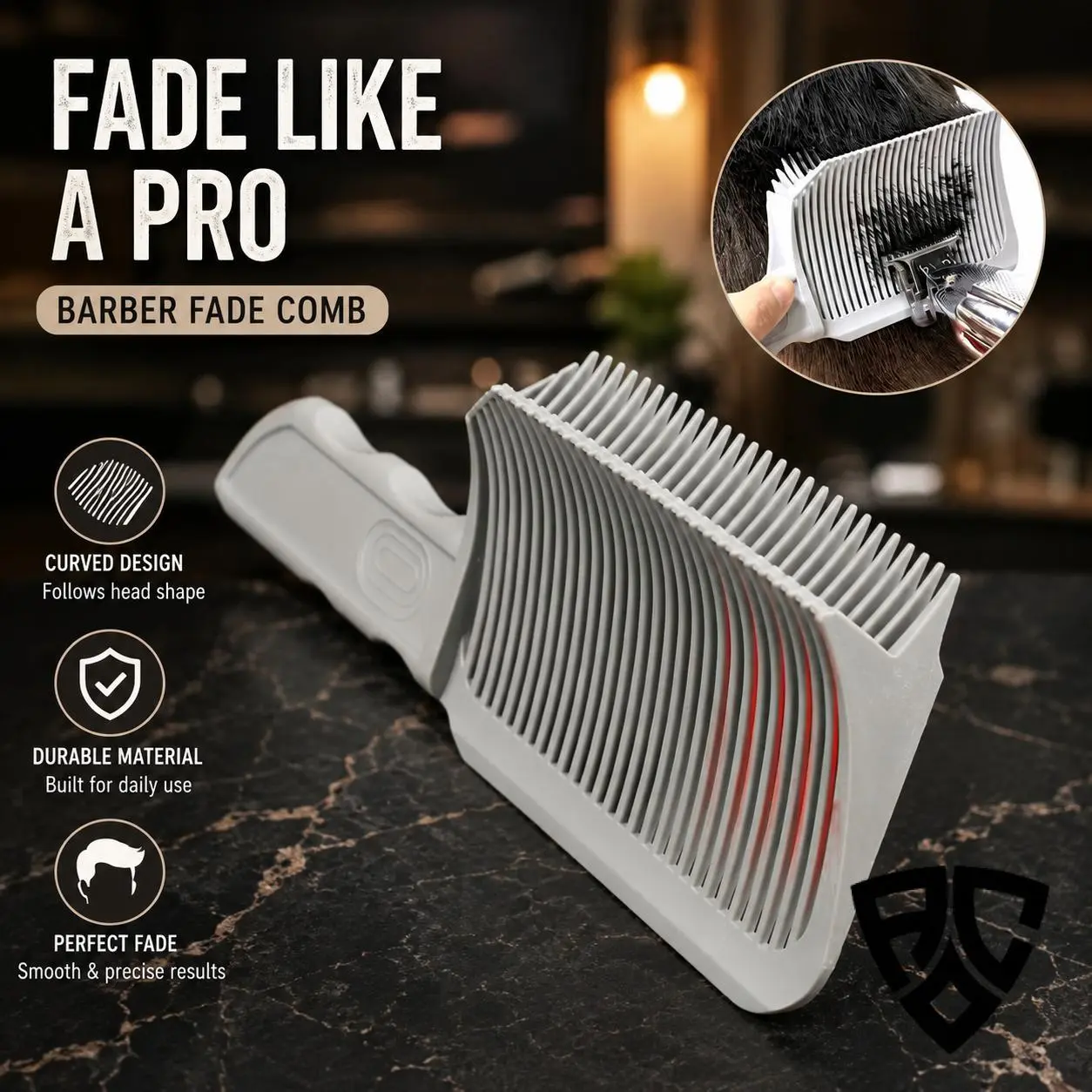 Sisir Barber Men Hair Fade Comb Sisir Potong Gradasi Rambut Pria