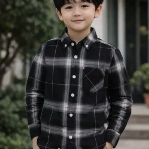 Motif best seller Atasan kemeja anak lengan panjang bahan katun flanel untuk usia 2-12 tahun