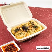 Gambar 50pcs Ecoplease 6x4" Bagasse Clamshell Lunch Box Home Compostable Ecofriendly Ramah Lingkungan Biodegradable Ampas Tebu - Putih dari Ecoplease Home Compostable Kota Tangerang Selatan 4 Tokopedia