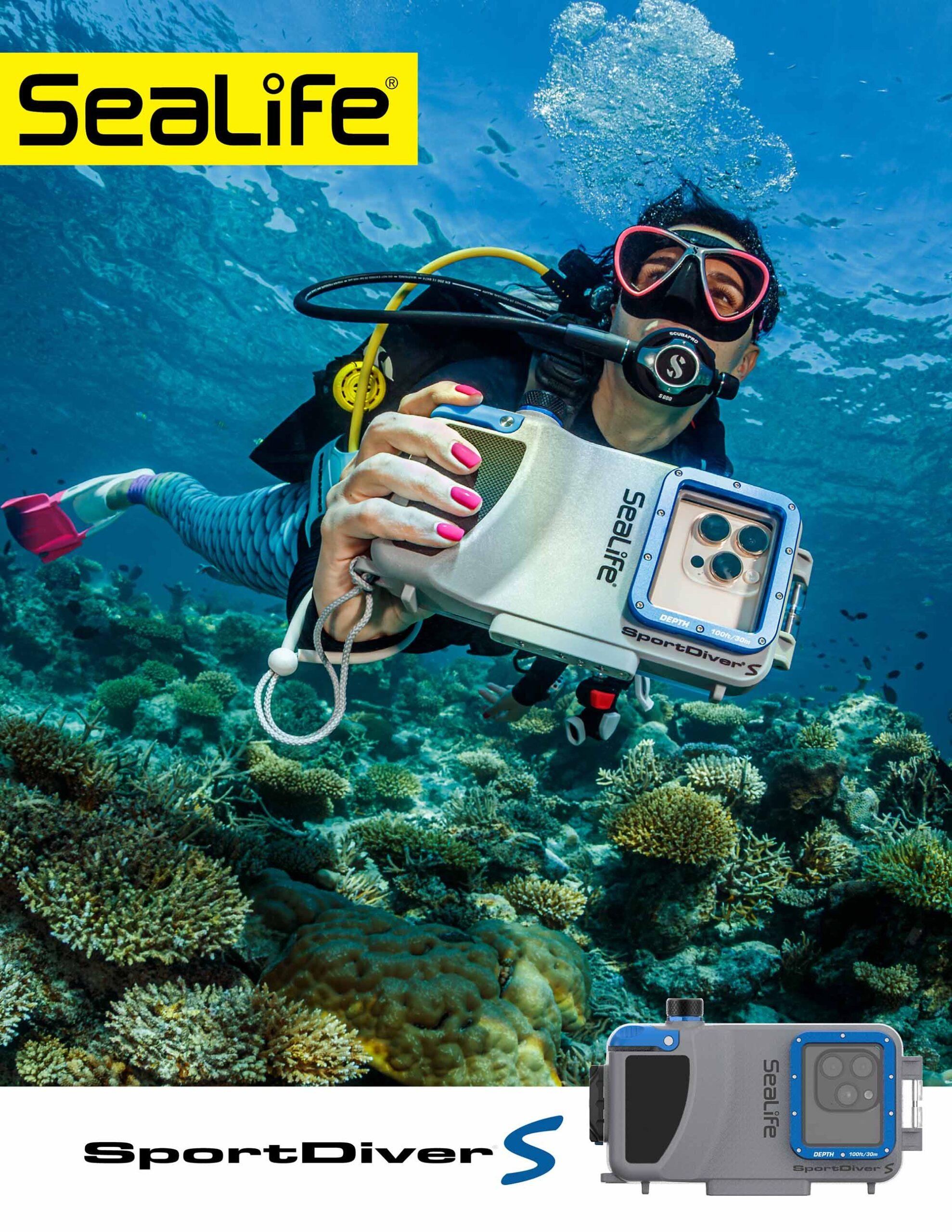 Sealife SL408 - SportDiver Underwater Smartphone Housing untuk iPhone & Android hingga 30 Meter dengan Aplikasi Gratis