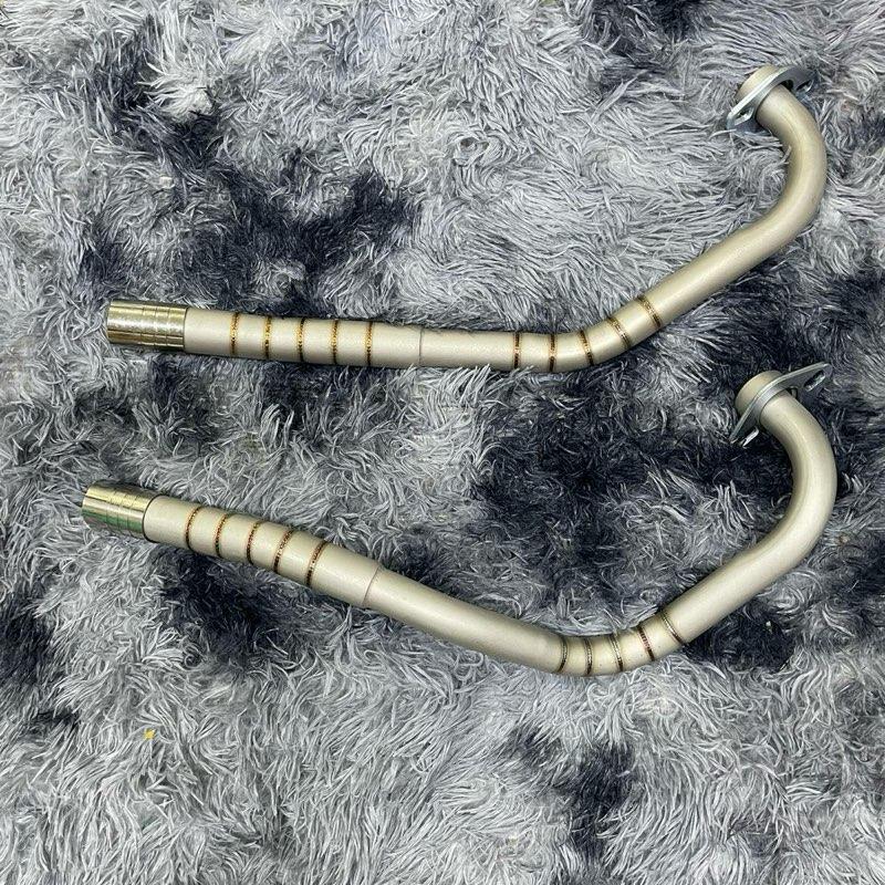 Cổ pô inox 304 dày 1li5 gắn pô zin cho các dòng xe ex 150 ex 135 size 27ra32 tặng kèm khâu inox