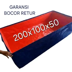 terpal kolam ikan 200x100x50 a3 korea /100x200x50 / 2x1x50 / 1x2x50 garansi bocor retur