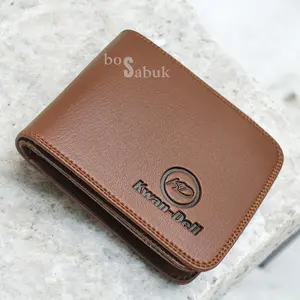 Dompet Pria Dan Wanita Kulit Sintetis Lipat Standard 3 Ruang 10 Slot Kartu
