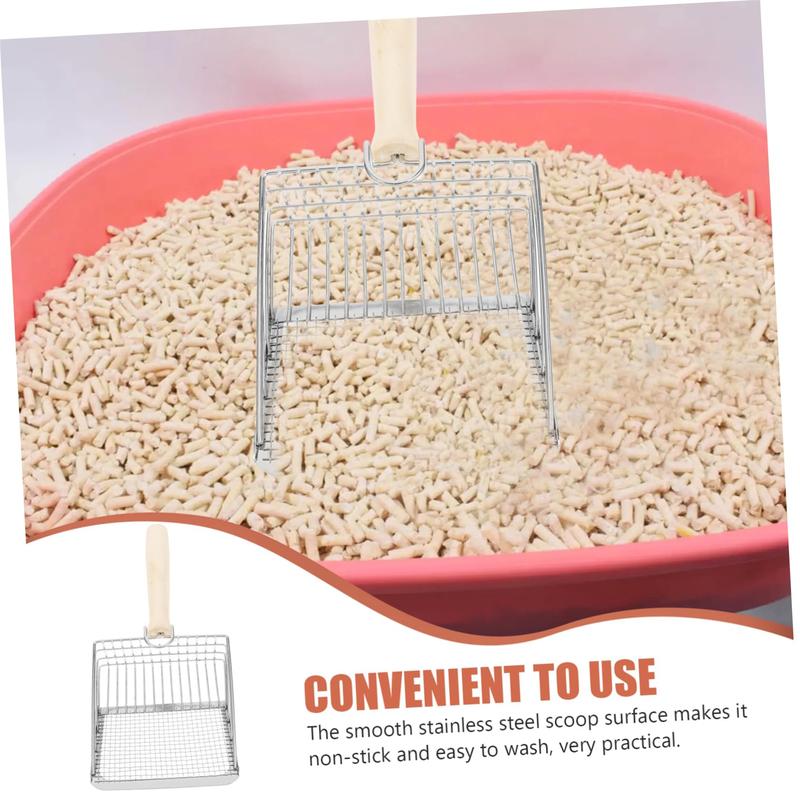 Product Introduction of พลั่วครอกแมว, FE, ด้ามไม้, ที่ตักโลหะ, พร้อมตะขอ, แบบพกพา, สแตนเลส, ตะแกรง, สำหรับทำความสะอาดห้องน้ำลูกแมว, ผลิตภัณฑ์สำหรับสัตว์เลี้ยง 12