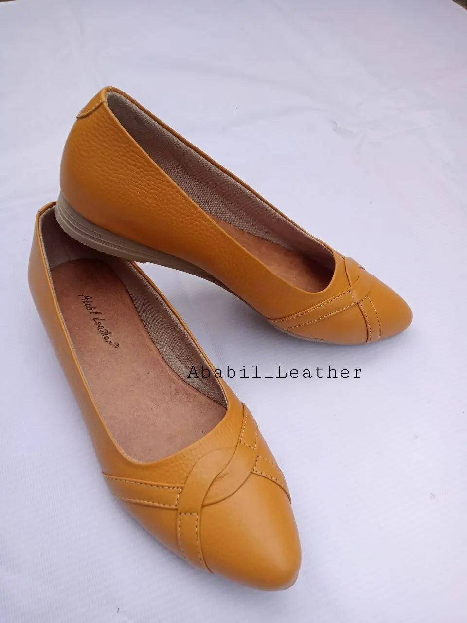 Sepatu Kulit Garut Wanita Elena Anti Licin Anti Selip - Size Standar 36-40 - Flat, Karet