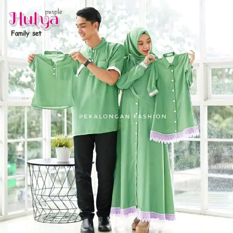 Sarimbit Keluarga Muslim Couple Gamis Ibu dan Anak Sarimbit Lebaran Terbaru Couple Koko Ayah dan Anak Baju Couple Lebaran 2025  Elegan 3